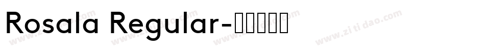 Rosala Regular字体转换